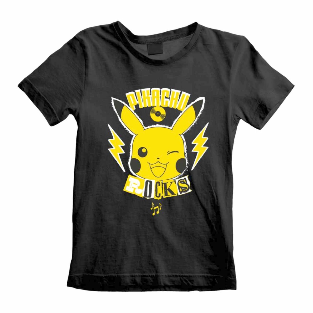 Pokémon - Pikachu Rocks Kinder T-shirt - Zwart